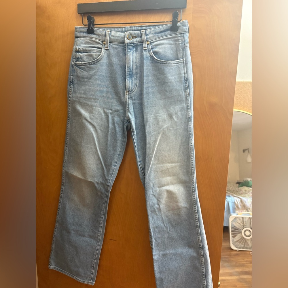 KHAITE Straight Jeans in Light Blue